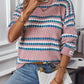 Striped Round Neck Long Sleeve Sweater