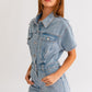 Short Sleeve Denim Romper