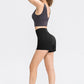 Wide Waistband Sports Shorts with Pockets