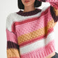 MOCK NECK STRIPED SWEATER