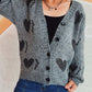 Heart Button Up Long Sleeve Cardigan