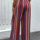 Tied Geometric Wide Leg Pants