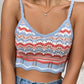 Openwork Striped Scoop Neck Cami