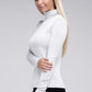 Ribbed Turtle Neck Long Sleeve Top