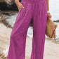 Full Size Smocked Waist Wide Leg Pants