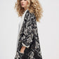 Open Front Long Sleeve Graphic Cardigan