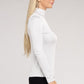 Ribbed Turtle Neck Long Sleeve Top