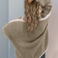 Double Take Contrast Open Front Dropped Shoulder Cardigan