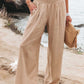 Full Size Smocked Waist Wide Leg Pants