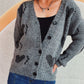 Heart Button Up Long Sleeve Cardigan