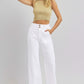 RISEN Full Size Tummy Control Double Button Wide Leg Jeans