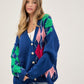 Plus V Neck Button Front Cardigan