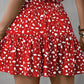 Frill Tied Printed Mini Skirt