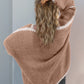 Double Take Contrast Open Front Dropped Shoulder Cardigan