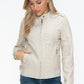 Snobbish PU Leather Biker Jacket with Side Zip Pockets