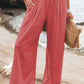 Full Size Smocked Waist Wide Leg Pants