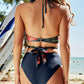 Cutout Halter Neck Two-Piece Swim Set