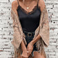 Fringe Open Front Half Sleeve Poncho