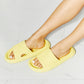 MMShoes Arms Around Me Open Toe Slide in Yellow