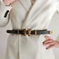 Double Buckle PU Leather Belt