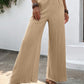 Textured High-Waist Wide Leg Pants