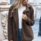 Full Size Lapel Collar Sherpa Coat