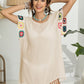 Tassel Boat Neck Flutter Sleeve Cover Up