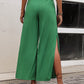 High Waist Slit Wide Leg Pants