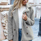 Full Size Lapel Collar Sherpa Coat