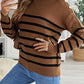 Striped Shoulder Detail Sweater