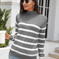 Striped Shoulder Detail Sweater